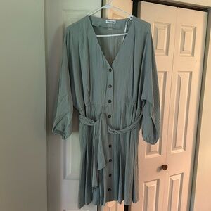 Calvin Klein Size 14 Sage Green Dress